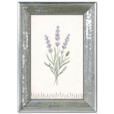 Silver Picture Frame with Distressed Finish for Wall or Tabletop Display