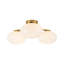 3-Light Glass Semi Flush Mount