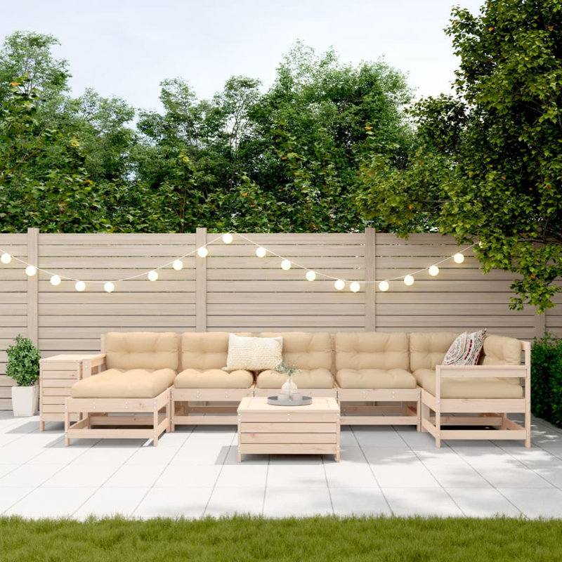 66cm Wide Straight Wood Patio Sofa