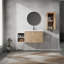 Meuble-lavabo de 42 po avec lavabo et armoire latérale - Mécanisme de fermeture de porte en contreplaqué silencieux et résistant aux apparences contemporaines - Système silencieux intégré
