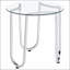 Ensemble de tables basses rondes chromées 2 pièces avec dessus en verre trempé, parfait pour les salons modernes et élégants