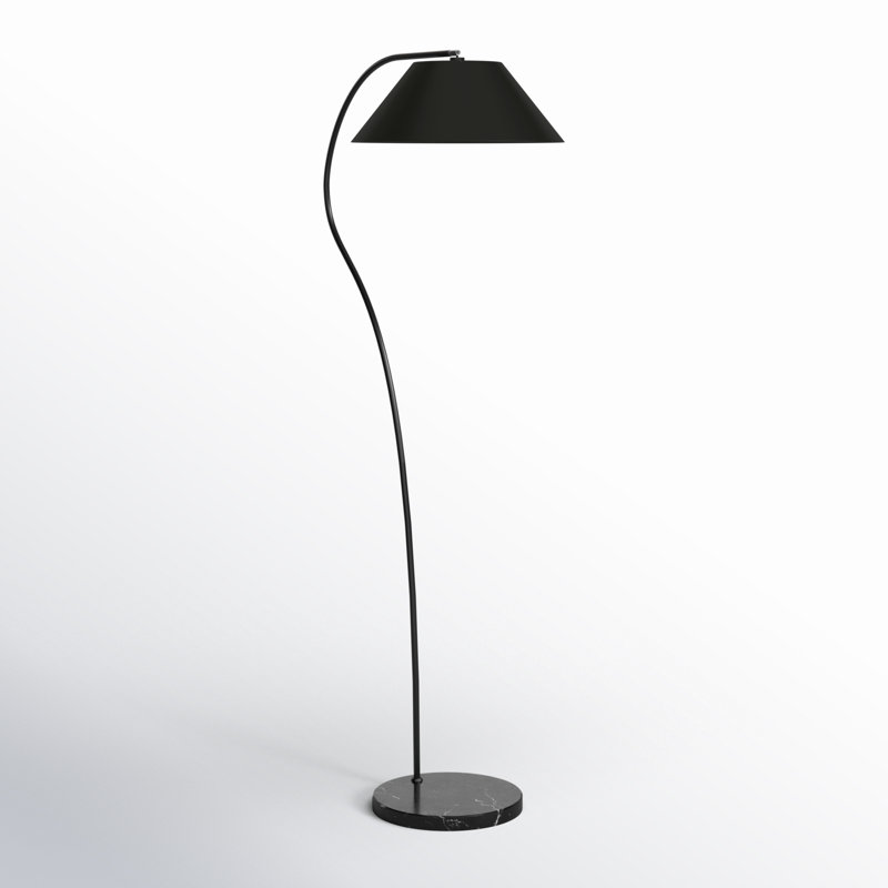 Phoenix 69'' Black Arched Floor Lamp