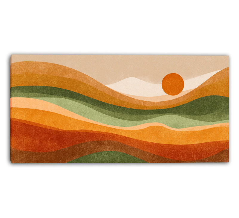 Art mural sur toile Golden Valley, H 27,5 po x l 55 po