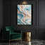 Aquarelle abstraite, art mural bleu sur toile 62-2087966607