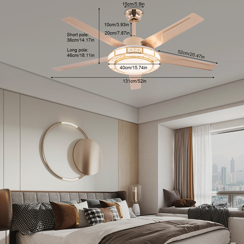ModernLED 3-color ceiling fan with remote control