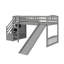 Lit mezzanine simple avec tiroirs et glissade amusant-406905750