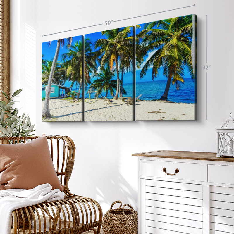 «Belize Cayes», 3 pièces, H 32 po x l 50 po