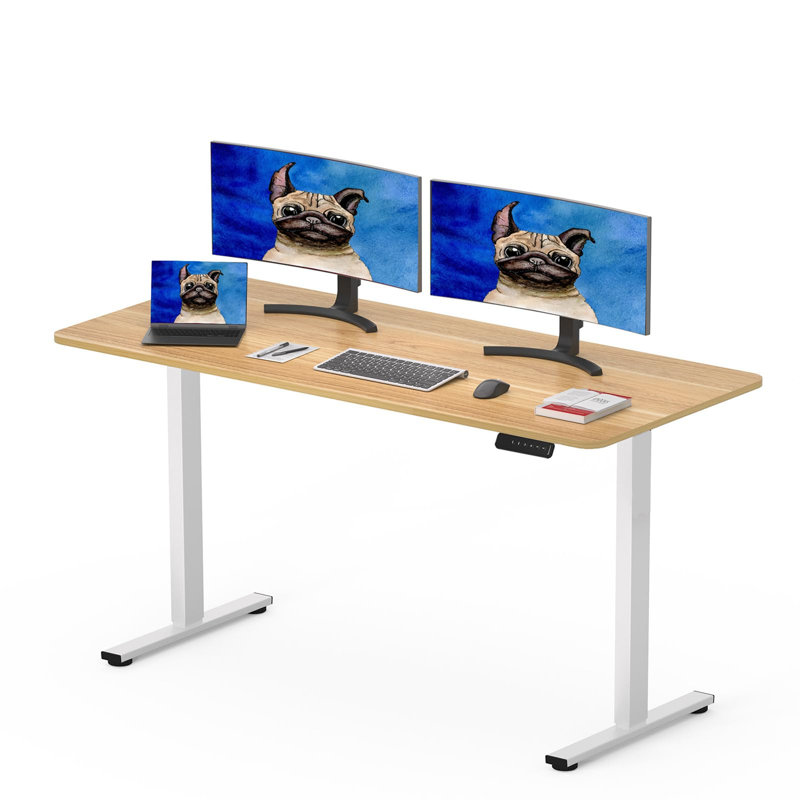 Adjustable Metal Base Computer Desk