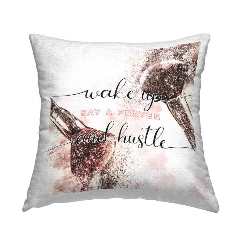 Coussin d'extérieur Stupell Industries Pray & Hustle
