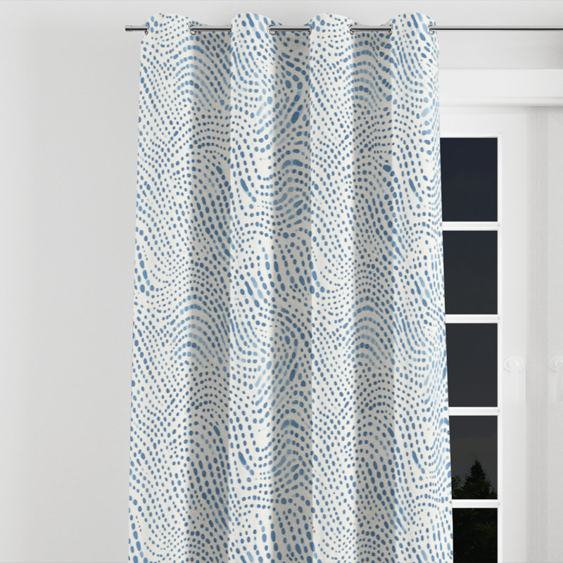 Rideaux à œillets Dots, L 52 po x L 63 po, Œillets argentés