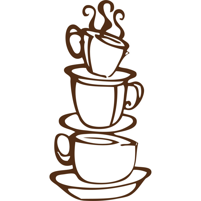 Food & Beverage Non-Wall Damaging Wall Decal, Brown, 6" H x 22" W