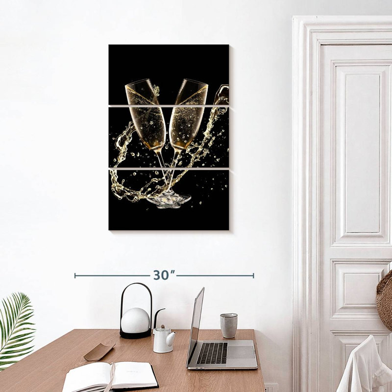 Yarlin Fizzy Champagne Splash, 32" H x 20" W
