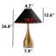 Lampe de table conique en métal