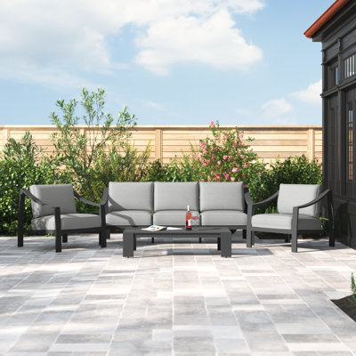 Ensemble de meubles de patio extérieur 4 pièces Harma