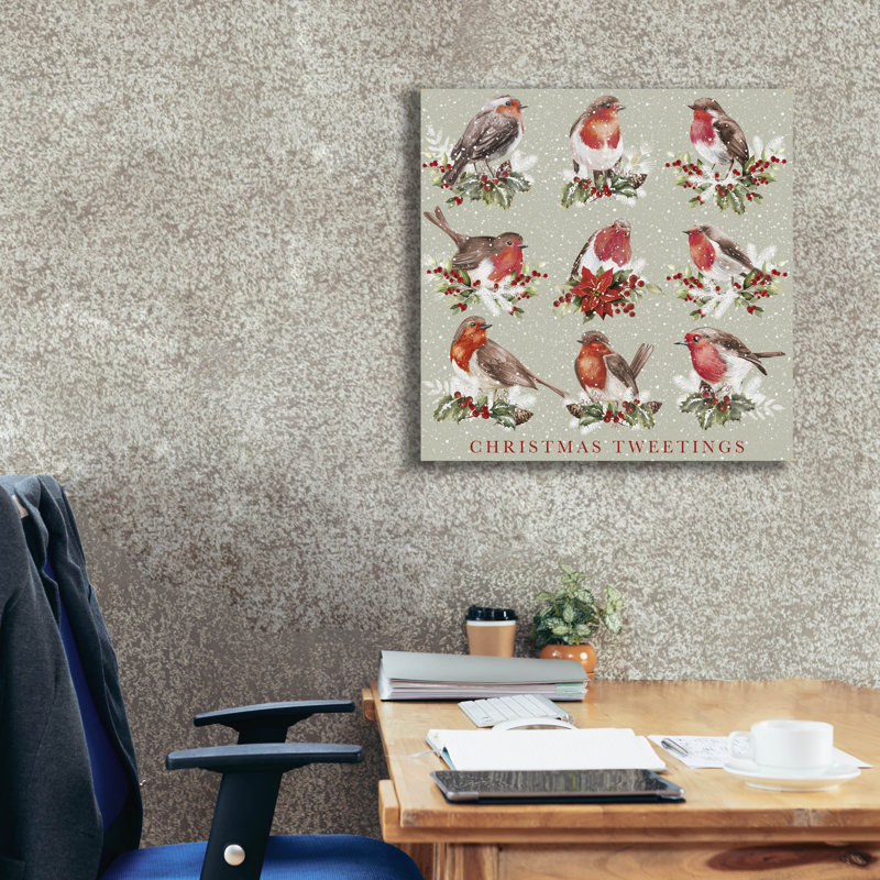  «Christmas tweings» par Elle Media Group, art mural sur toile, 26 po x 26 po, H 26 po x l 26 po