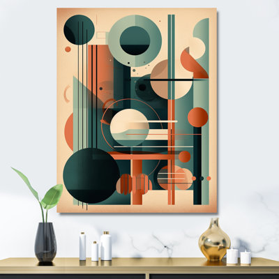 Begum orange et vert, Mid Century Momentum IV - Modern Midcentury, reproduction d'art sur toile