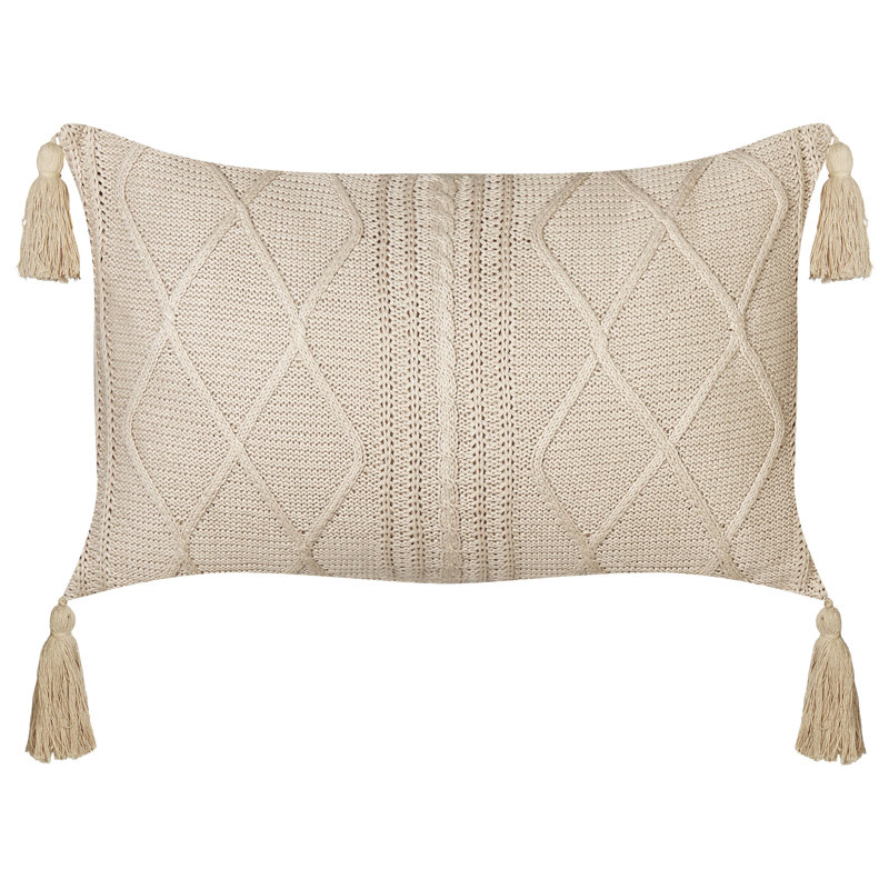 Leedey Rectangular Cushion, Beige