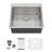  25" L x 22" W Drop-in Laundry Room Sink 12 Inch Deep 16 Gauge 304 Stainless Steel Utility Sink Single Bowl Kitchen Sink-116989293