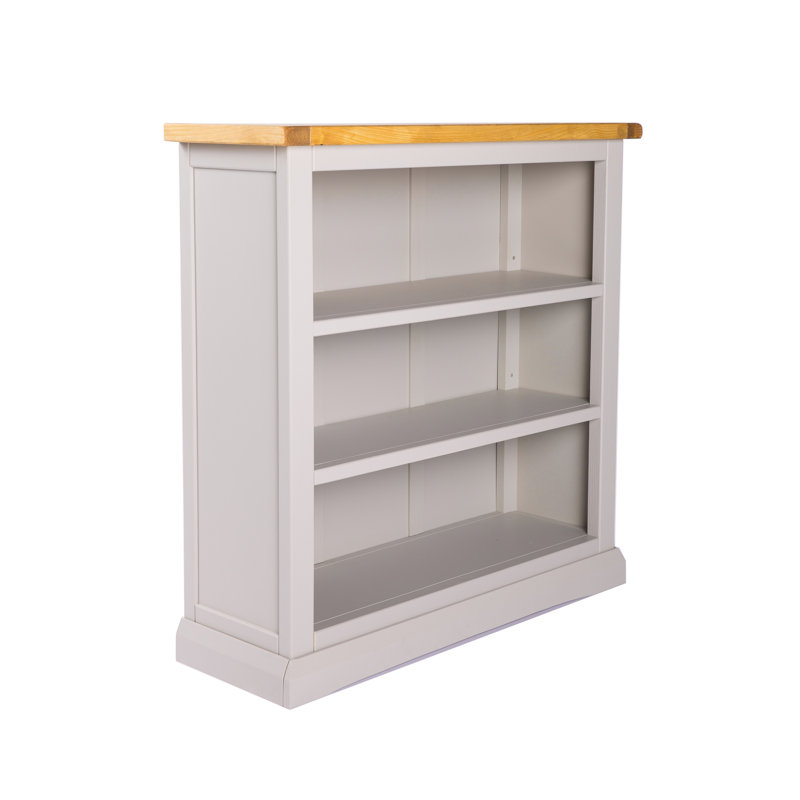 Ancram 90cm H x 90cm W Standard Bookcase, Light Grey