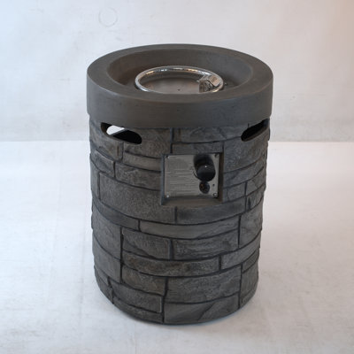 Outdoor Gas Fire Pit, 32000 , 20 Inch Diameter, Includes Lava Stones And Rainproof Cover Heating Fireplace, With & Rain