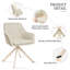 51.5cm H Linen Upholstered Metal Upholstered Back Armchair in Beige-1414537323