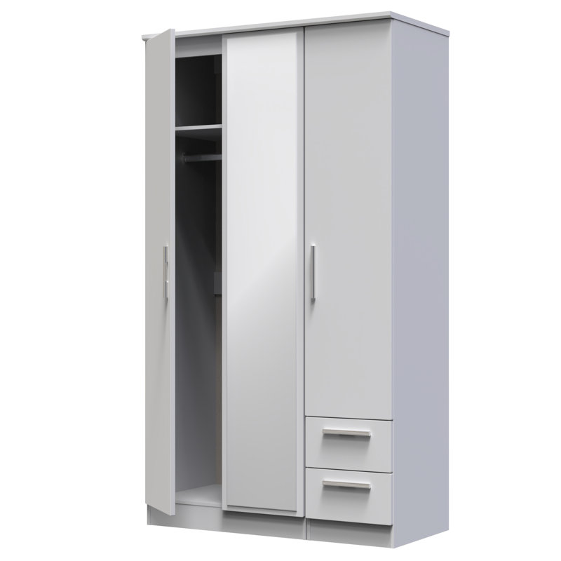 Borgeson Manufactured Wood Wardrobe, Grey Matt