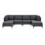 Canapé modulaire en lin rembourré avec pieds en métal-242780299
