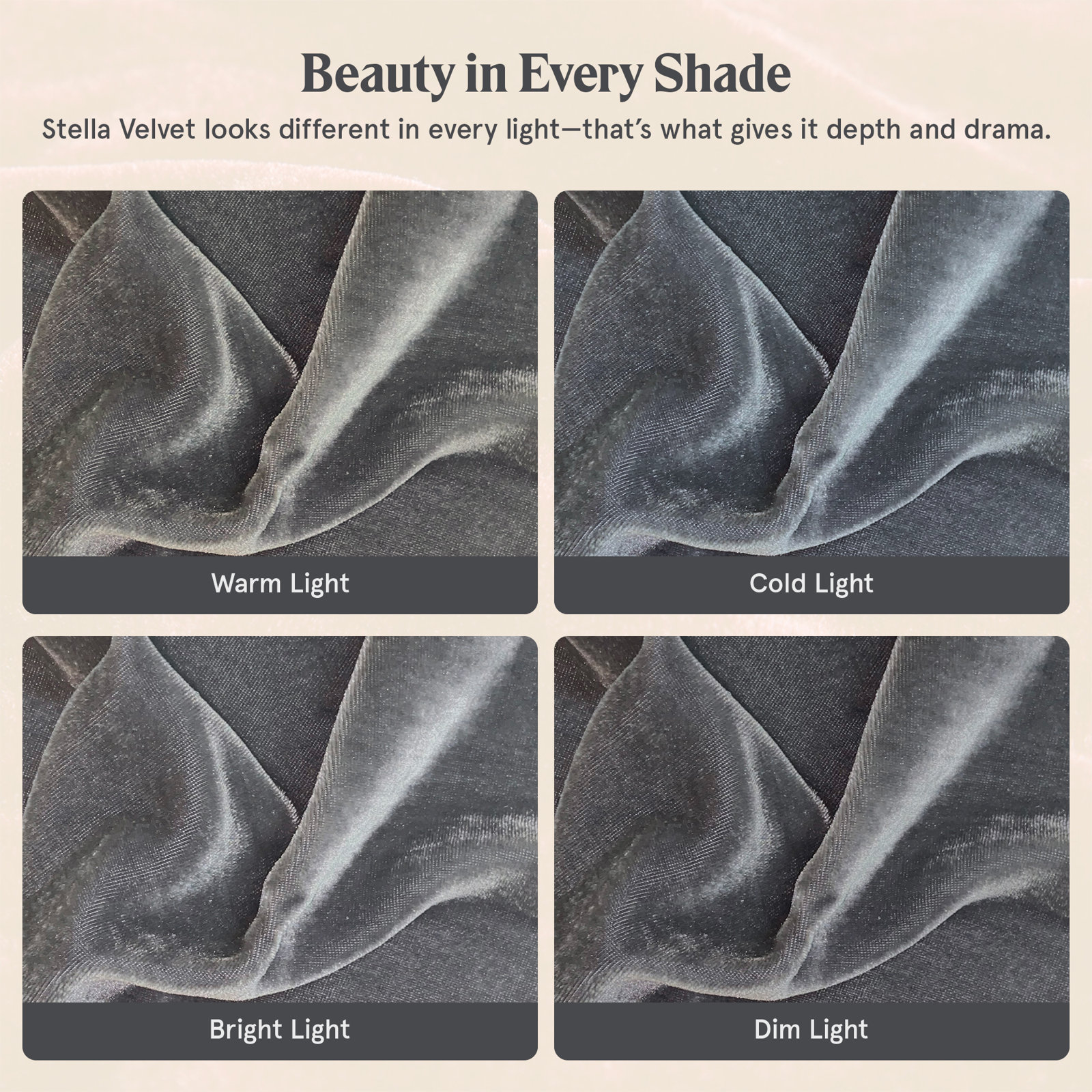 Stella Velvet Shams, Slate