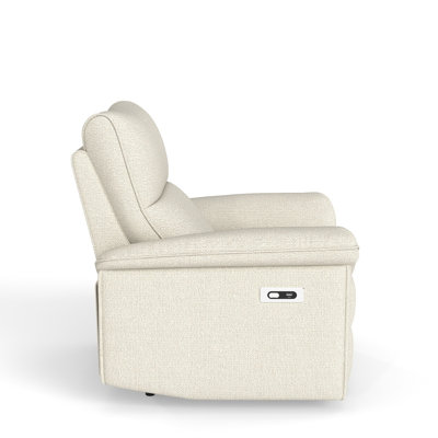 Wall Hugger Recliner,Zero Wall Power Recliner Chair,Electric Recliner For Living Room,Fabric Reclining Armchair For Small Space,Reclining Sofa For Bedroom/Apartment/RV,USB Port(Type-C) (Beige-Gray)