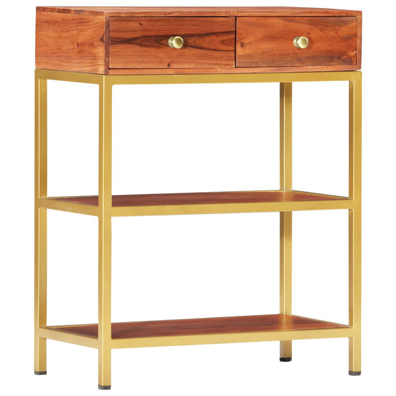 Ameerah 60cm Solid Wood Top Console Table