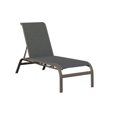 Chaise longue en aluminium graphite Coakley