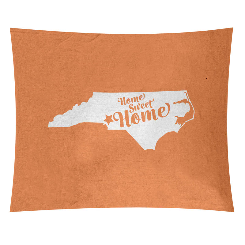 Tapisserie Home Sweet Charlotte, H 88 po x l 104 po, Orange