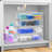 Sorbus Acrylic Storage Containers with Pull-Out Drawers - 4 Pack, 12.1" Wide Clear Stackable Storage Bins Set for Bathroom Organization