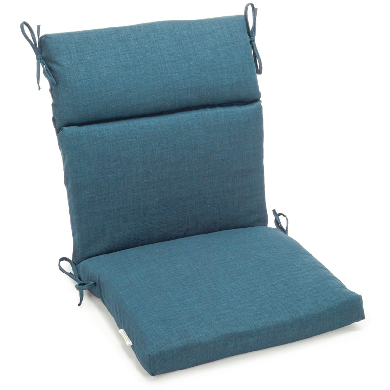 Coussin de siège / de dossier d'intérieur / d'extérieur, Bleu mer, L 20 po x P 42 po