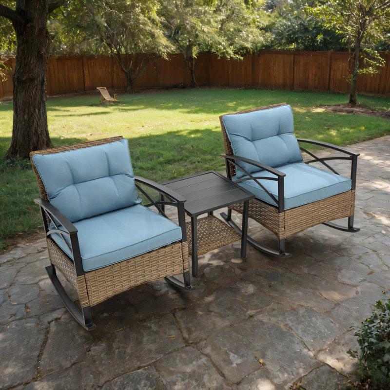 Chaise berçante pour l'extérieur, Bleu