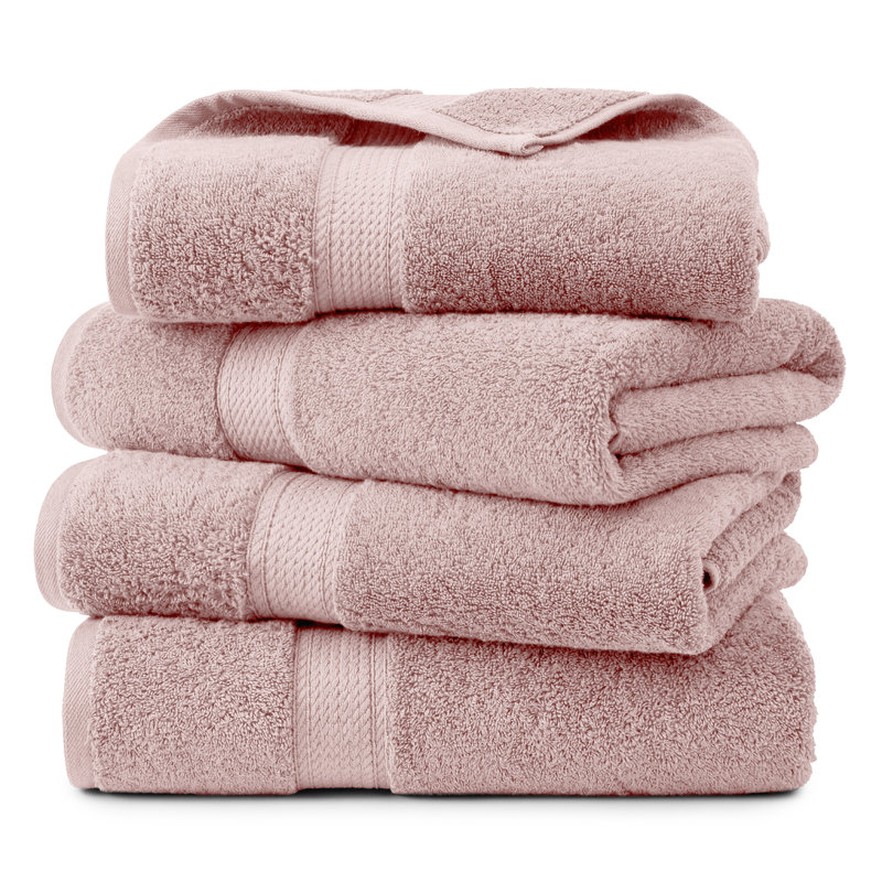 Serviette de bain de luxe en coton égyptien Donald, Thé rose