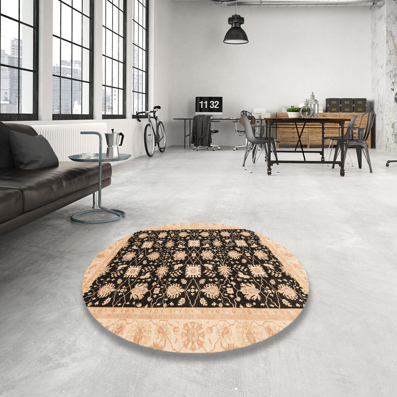 Abstract Indoor Rug, Round 6'