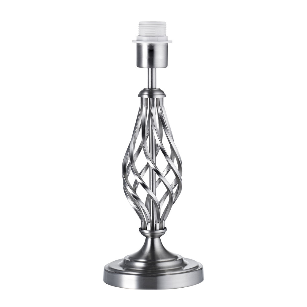 Traditional Table Lamp Base with Twist Stem Design and Inline Switch