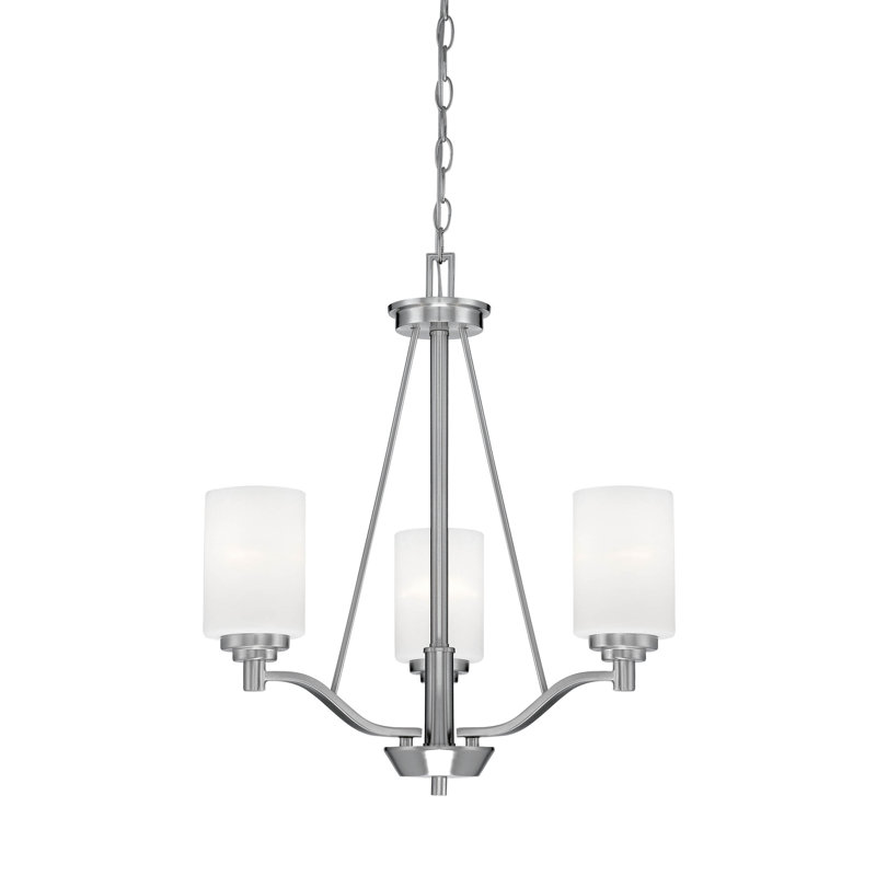 Hester 3 - Light Dimmable Classic / Traditional Chandelier, Satin Nickel