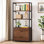 Bookcase, 4-Tier Bookshelf With 2 Drawers, Etagere Standard Book Shelves Display Shelf For Home Office