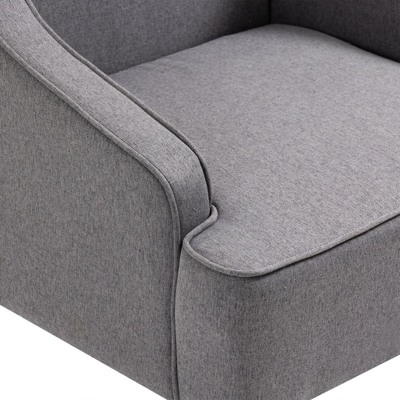 Chaise d'appoint en lin 26 po de largeur, Lin gris