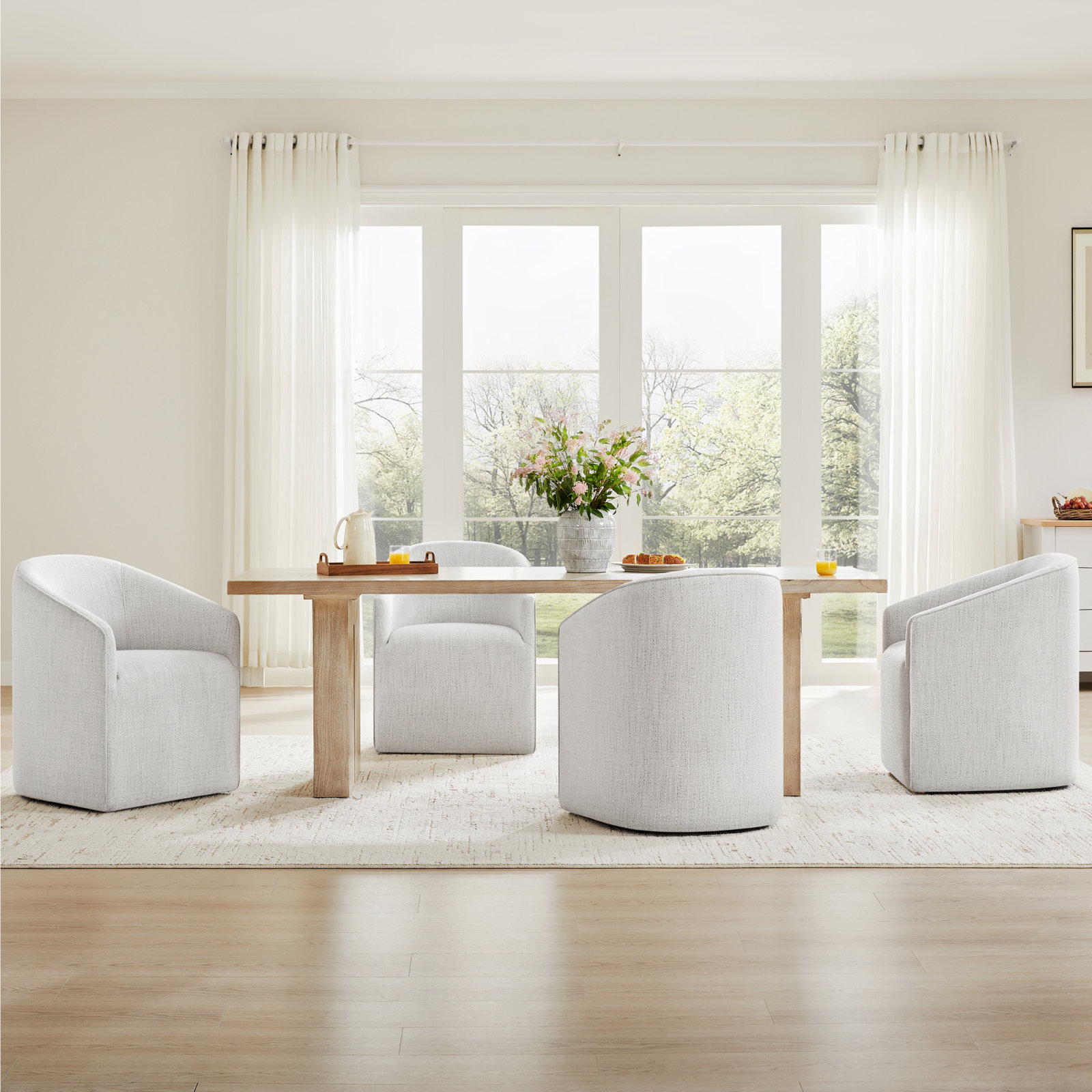 Concorde Linen Dining Chair, Prestige Ivory Basketweave