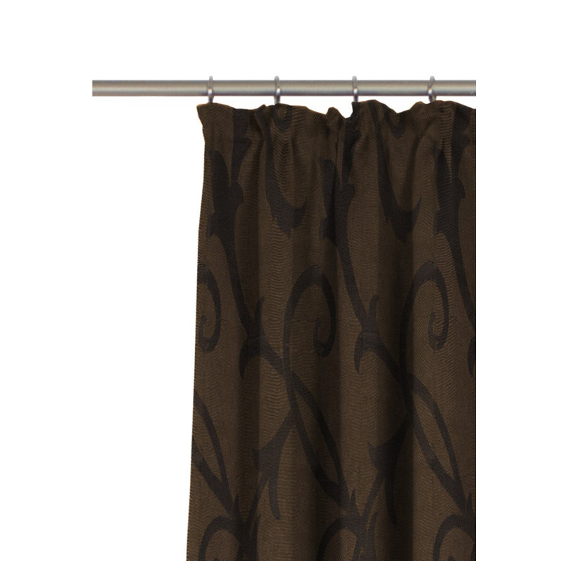 Alday Room Darkening Curtain, 135cm Width x 160cm Drop, Brown