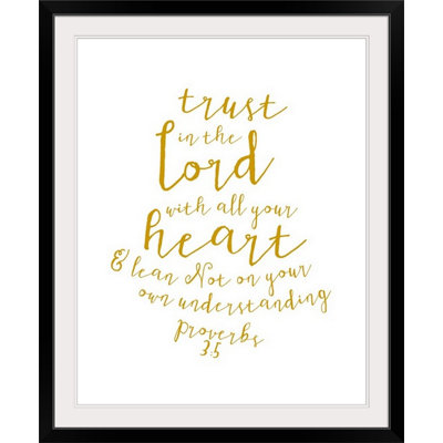 " Proverbs 3:5 - Scripture Art "