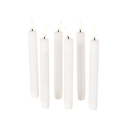 Wax Indoor and Outdoor Flameless Pillar Candles with Remote Control (Set of 6)