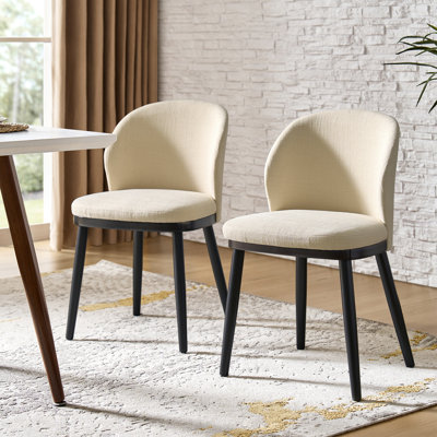Chaise de salle à manger moderne avec pieds en bois massif Kanalu 