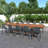 Anautica Rectangular 10 - Person 118'' Outdoor Furniture Dining Set-79519860-87417301