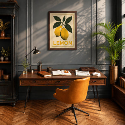 Lemon Study Botanical - Framed Print