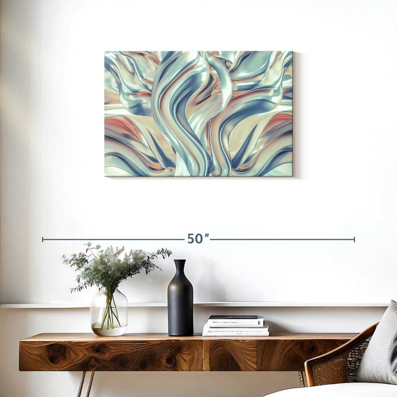 Avery Pearly Silk Abstract, 20" H x 30" W