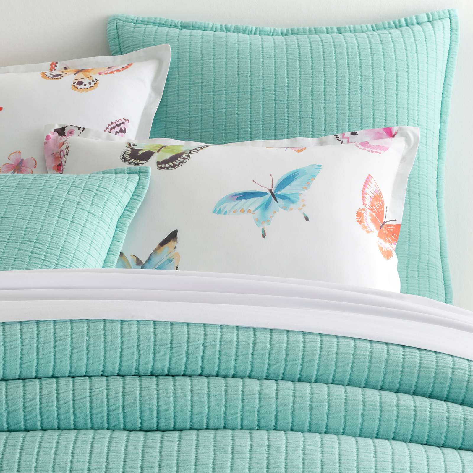 Boyfriend Cotton Shams, Euro, White